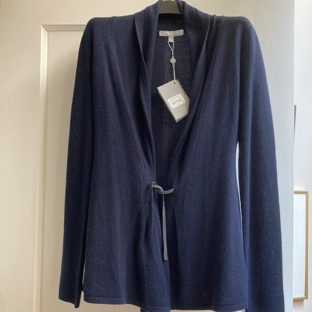NWT Navy Cashmere Cardigan